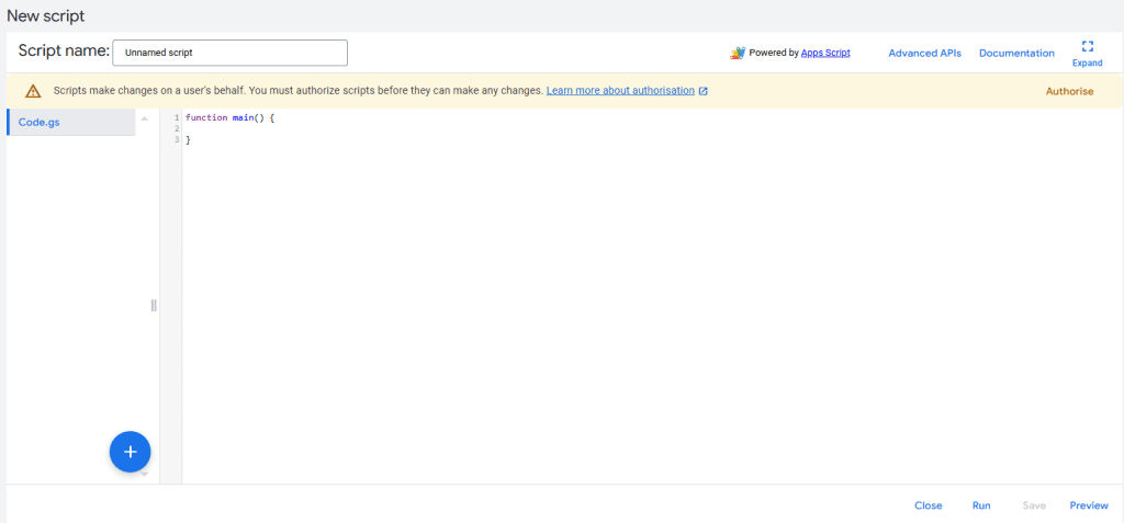 Google Ads scripts code