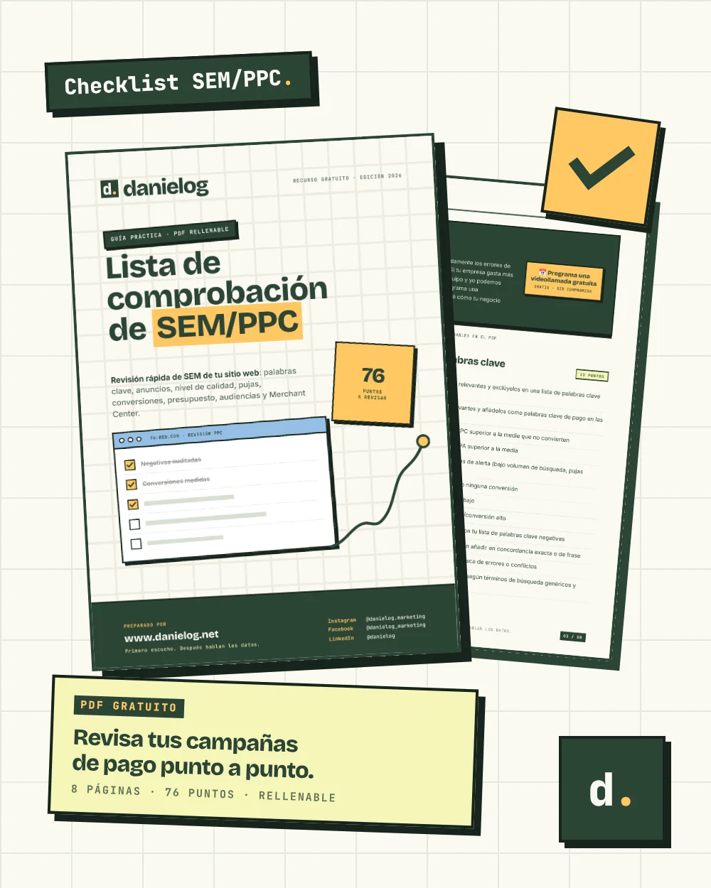 Checklist de SEM PPC de Danielog